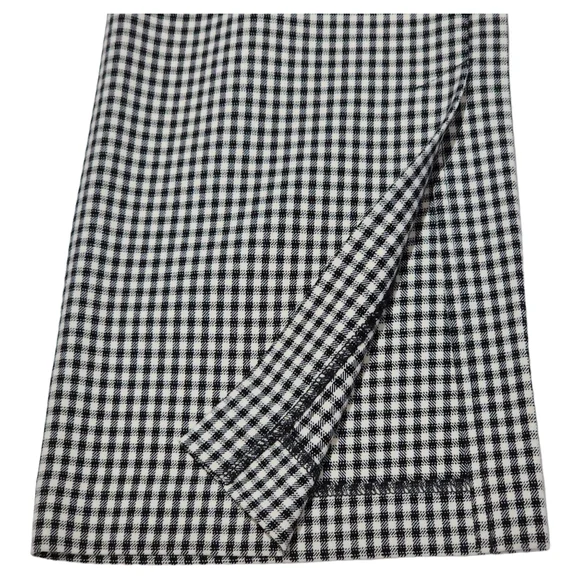 Nicole Miller Womens Pants Black And White Plaid High Waisted Split Leg Size 8 - Picture 6 of 15